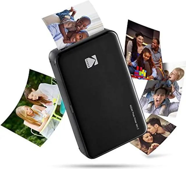 Alt view image 5 of 6 - kodak mini2 instant photo printer black gift bundle + paper 20 sheets + deluxe case + 7 fun sticker sets + twin tip markers + photo album + hanging frames