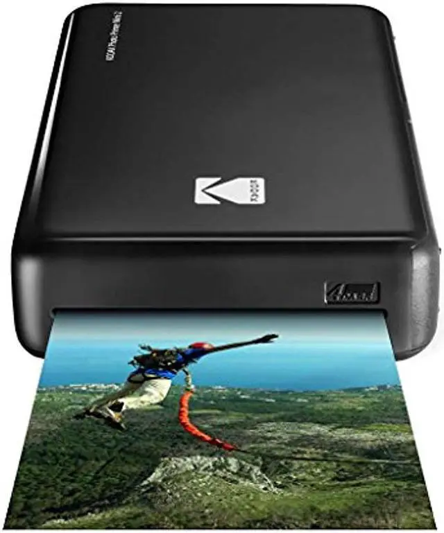 Alt view image 4 of 6 - kodak mini2 instant photo printer black gift bundle + paper 20 sheets + deluxe case + 7 fun sticker sets + twin tip markers + photo album + hanging frames