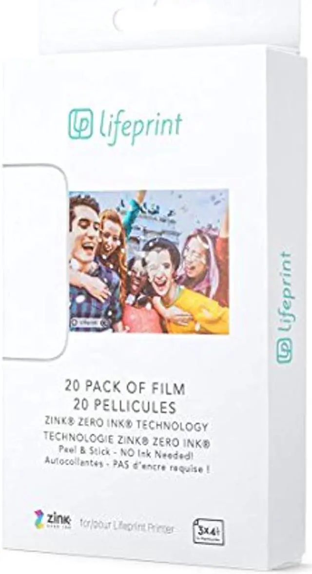 Alt view image 3 of 4 - lifeprint 20 pack of film for lifeprint augmented reality photo and video printer. 3x4.5 zero ink sticky backed film ph30