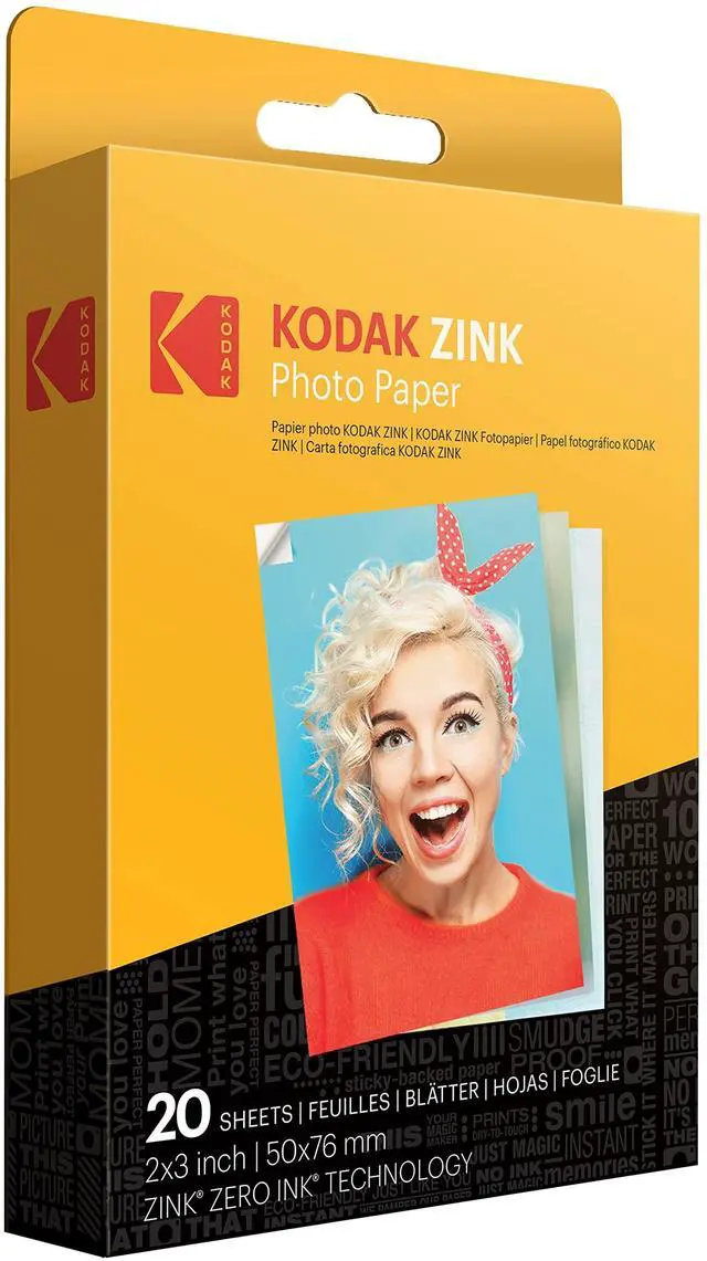 Alt view image 6 of 7 - Kodak Printomatic Instant Camera (Blue) All-In-Bundle + Zink Paper (20 Sheets) + Deluxe Case + Photo Album + 7 Unique Sticker Sets + Markers + Scissors + Border Stickers and So Much More