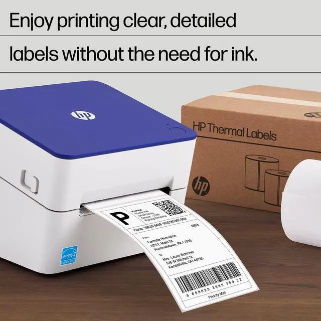 Alt view image 3 of 7 - 4 x 6 Direct Thermal Shipping Labels, 4 Rolls 250 Sheets per Roll, Multipurpose Thermal Labels for Personal or Business Use, Compatible with and Other Thermal Label Printers, White