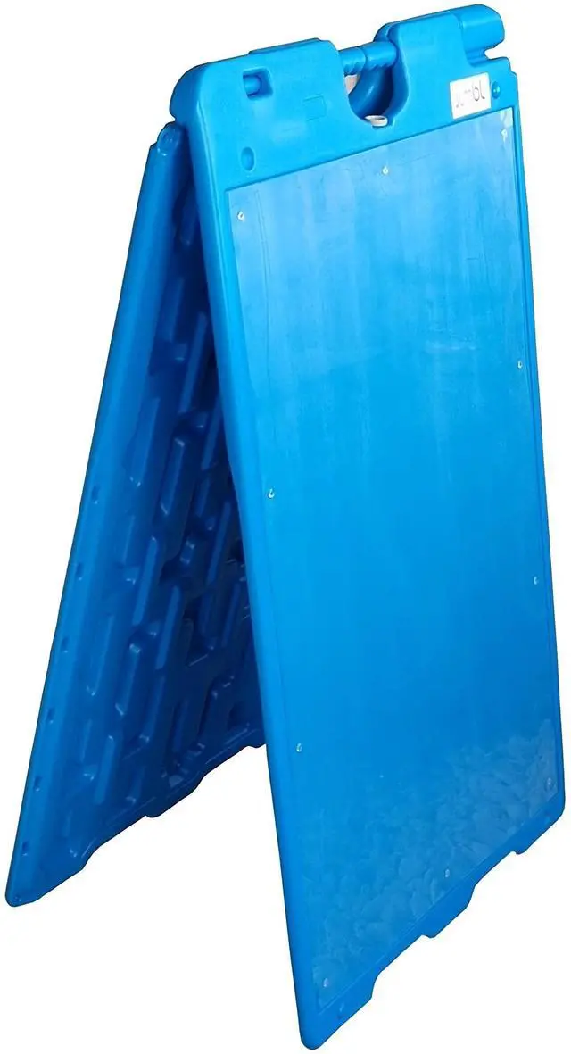 Main image of Jumbl Outdoor A-Frame Sandwich Signboard 24 x 36 Display Surface w/PVC Sign Protector & Sand Fill Holes Duel Display Signage Stand for Storefront Sidewalk Curb (Blue)
