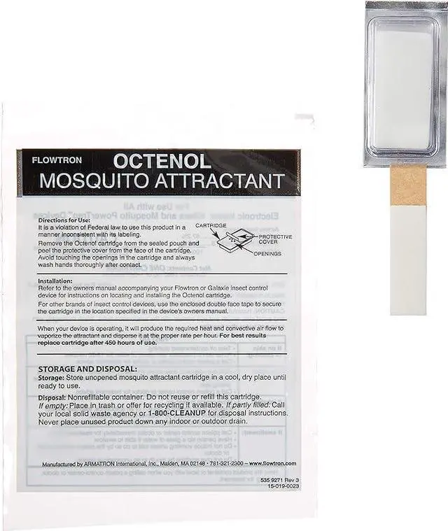 Alt view image 3 of 5 - Flowtron MA-1000 Octenol Mosquito Attractant Cartridge, Compatible with BK-15, BK-40, BK-80, MC-9000, FC-8800 - 3 Pack
