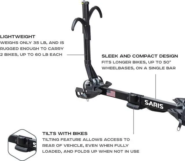 Alt view image 17 of 19 - Saris Freedom Superclamp EX 4-Bicycle Rear Mount Car Hitch Bike Rack