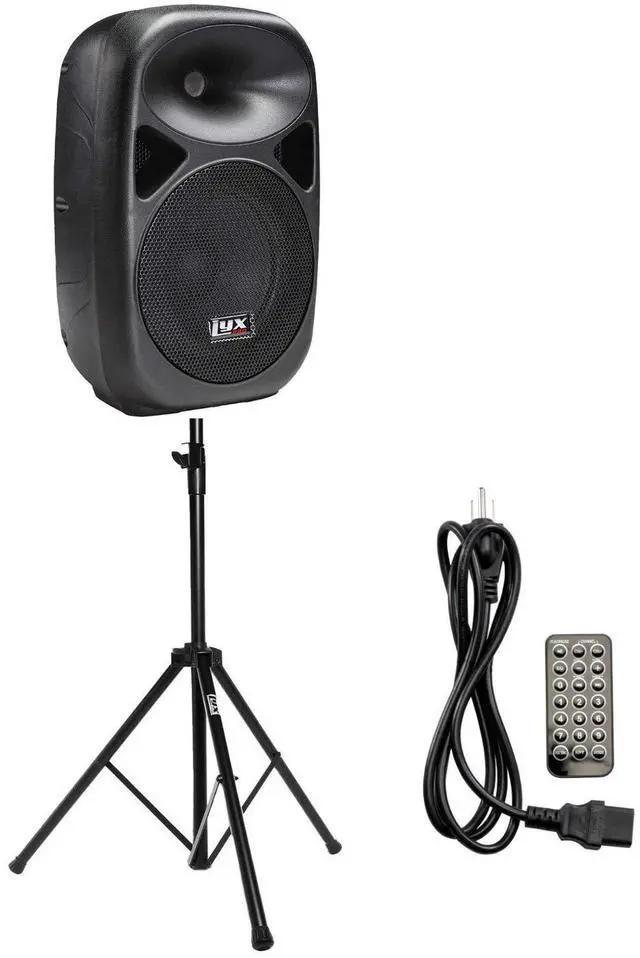 Main image of LyxPro SPA-10 10" Portable PA Speaker System With Metal Tripod Stand Combo Kit Power Active Amplifier Equalizer Bluetooth SD Slot USB MP3 XLR 1/4" 1/8" 3.5mm Inputs Remote Control