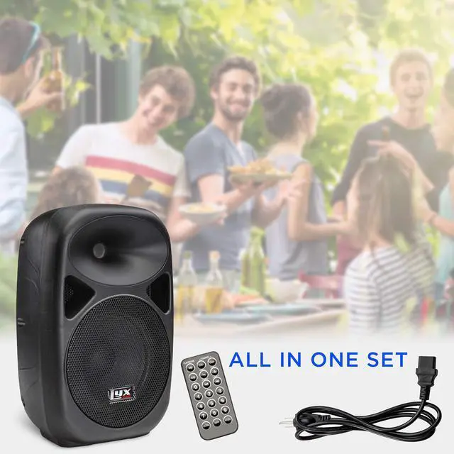 Alt view image 6 of 6 - LyxPro SPA-10 10" Portable PA Speaker System With Metal Tripod Stand Combo Kit Power Active Amplifier Equalizer Bluetooth SD Slot USB MP3 XLR 1/4" 1/8" 3.5mm Inputs Remote Control