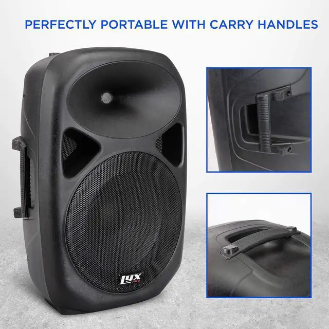 Alt view image 2 of 6 - LyxPro SPA12 12" Portable PA Speaker System With Metal Tripod Stand Combo Kit Power Active Powerful Amplifier Equalizer Bluetooth SD Slot USB MP3 XLR 1/4" 1/8" 3.5mm Inputs Remote Control