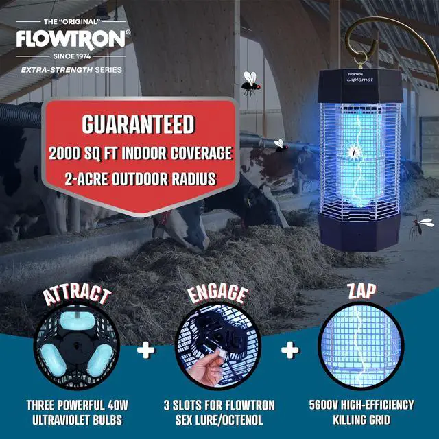 Alt view image 9 of 14 - FLOWTRON FC8800C 120W Electric Indoor/Outdoor Diplomat Fly Control Device
