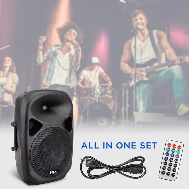 Alt view image 6 of 6 - LyxPro SPA12 12" Portable PA Speaker System With Metal Tripod Stand Combo Kit Power Active Powerful Amplifier Equalizer Bluetooth SD Slot USB MP3 XLR 1/4" 1/8" 3.5mm Inputs Remote Control