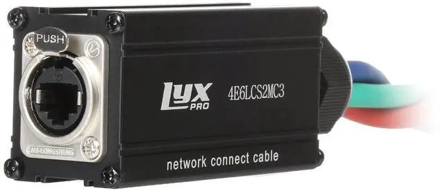 Alt view image 2 of 7 - LyxPro 4-Channel XLR to Single Ethercon 25' Cat6 Cable Multi Network Snake for Stage & Recording Studio AES & DMX Channels
