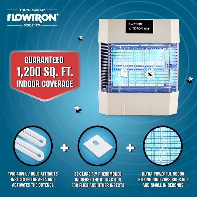 Alt view image 7 of 11 - Flowtron Insect Killer,80 Watt  FC7600