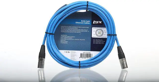 Alt view image 7 of 7 - LyxPro 4-Channel XLR to Single Ethercon 25' Cat6 Cable Multi Network Snake for Stage & Recording Studio AES & DMX Channels