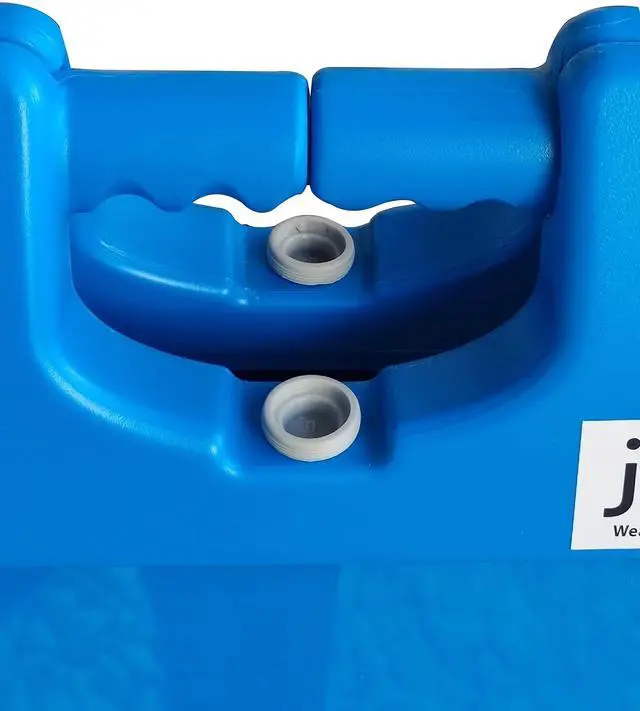 Alt view image 2 of 2 - Jumbl Outdoor A-Frame Sandwich Signboard 24 x 36 Display Surface w/PVC Sign Protector & Sand Fill Holes Duel Display Signage Stand for Storefront Sidewalk Curb (Blue)