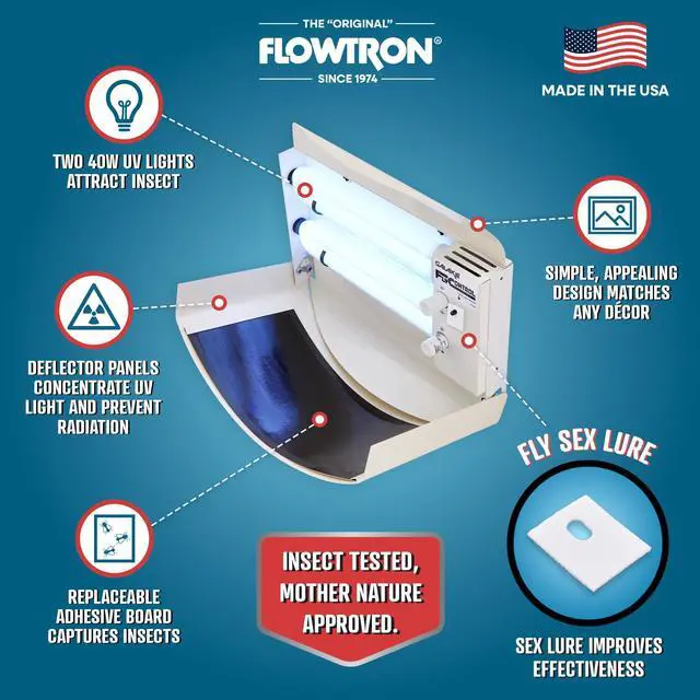 Alt view image 6 of 11 - FLOWTRON FC4800 80W Electric Indoor Only Galaxie Wall Sconce Electronic Fly