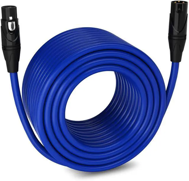 Main image of LyxPro 250 Feet XLR Microphone Cable Balanced Male To Female 3 Pin Mic Cord For Powered Speakers Audio Interface Professional Pro Audio Performance And Recording Devices - Blue