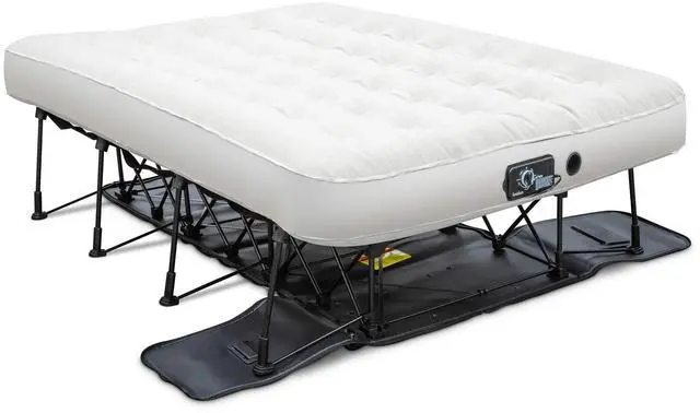 Main image of Ivation EZ-Bed (Full Size) Air Mattress with Frame & Rolling Case, Self Inflatable, Blow Up Bed Auto Shut-Off, Comfortable Surface AirBed, Best for Guest, Travel, Vacation, Camping