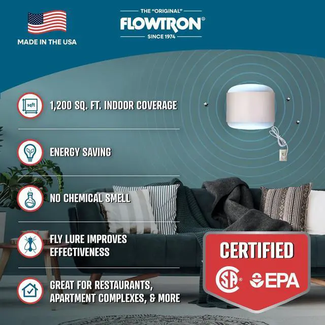 Alt view image 11 of 11 - FLOWTRON FC4800 80W Electric Indoor Only Galaxie Wall Sconce Electronic Fly