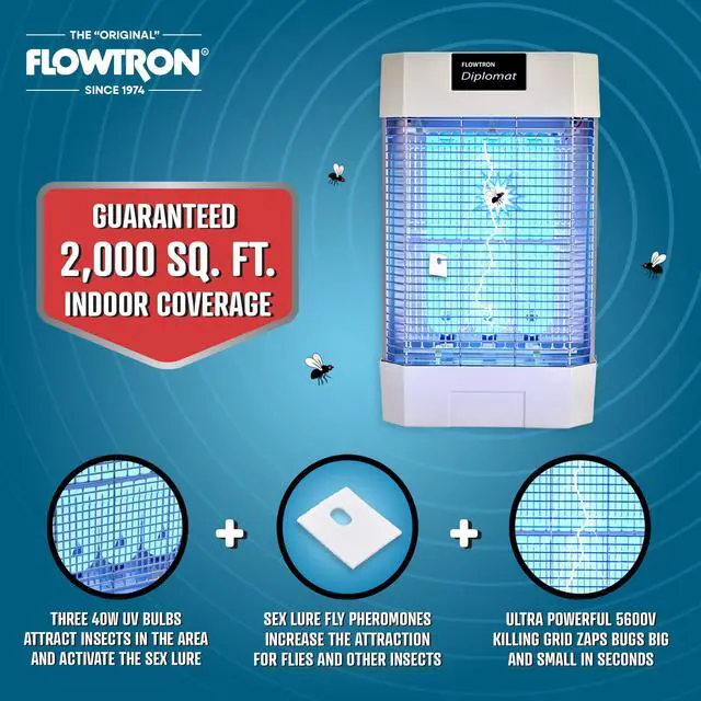 Alt view image 8 of 11 - FLOWTRON FC7800B Insect Killer,120 Watt