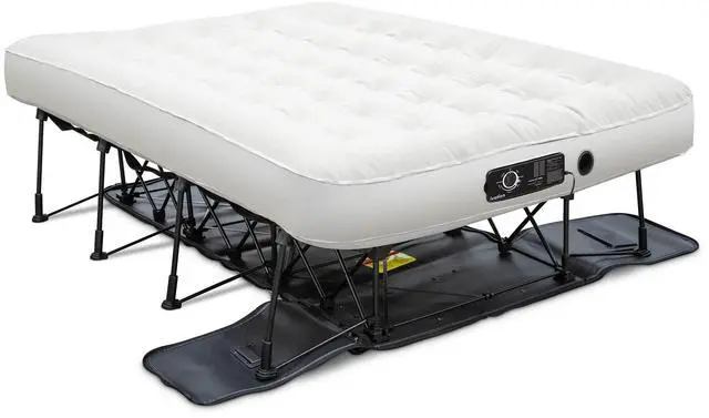 Main image of Ivation EZ-Bed (Full Size) Air Mattress with Deflate Defender Technology Dual Auto Comfort Pump & Dual Layer Laminate Material - AirBed Frame & Rolling Case for Guest, Travel, Vacation