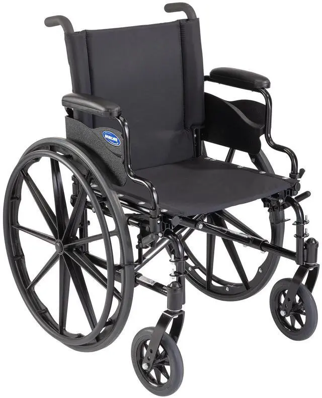 Main image of Invacare 9000 XT High Performance Lighter Weight Wheelchair, With Desk Length Arms, 20" Seat Width, 9XT_33131, Black Satin