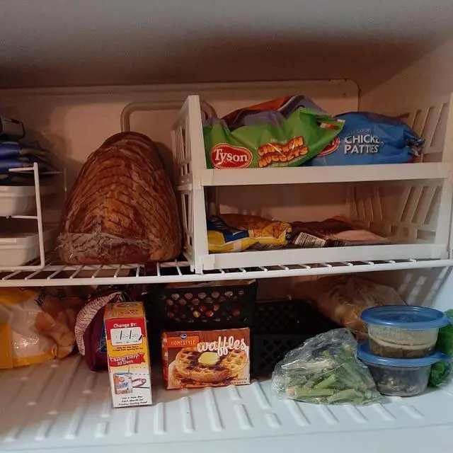 Alt view image 4 of 6 - Jumbl E.P Adjustable Freezer Organizer Shelves, Stackable Plastic Shelving for Freezers, Refrigerators and Cupboards - Space Saving and Easy to Assemble Design