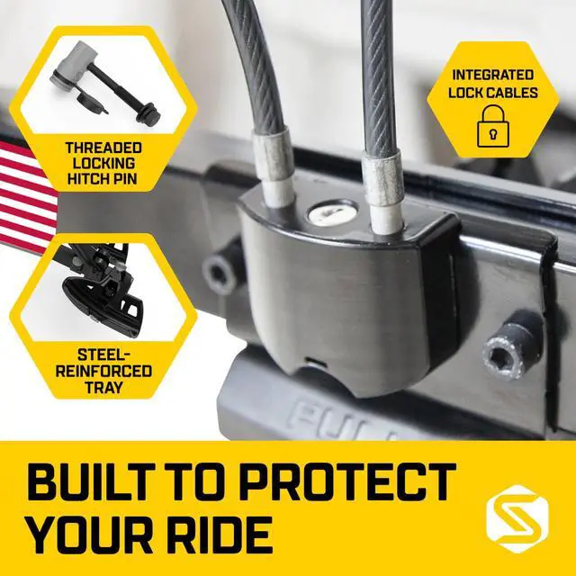 Alt view image 7 of 7 - Saris SuperClamp G3 4-Bike Hitch Rack  Lightweight Platform Bike Carrier for Car, SUV, Truck  Tilting Design, Secure Wheel Clamping, Fits Road, Mountain, E-Bikes  2" Hitch Receiver