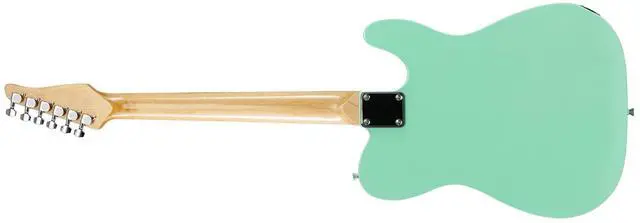 Alt view image 2 of 7 - LyxPro 39 Electric Guitar Left Hand TL Series, Full-Size Paulownia Wood Body, 3-Ply Pickguard, C-Shape Neck, Ashtray Bridge, Quality Gear Tuners, 3-Way Switch & Volume/Tone Controls, 2 Picks, Green