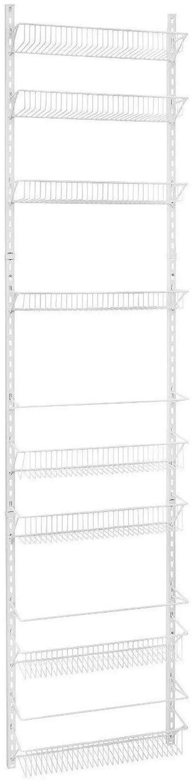 Main image of Jumbl Adjustable Wall Mounted 24 Inch Wide Hanging Spice Storage Rack, White