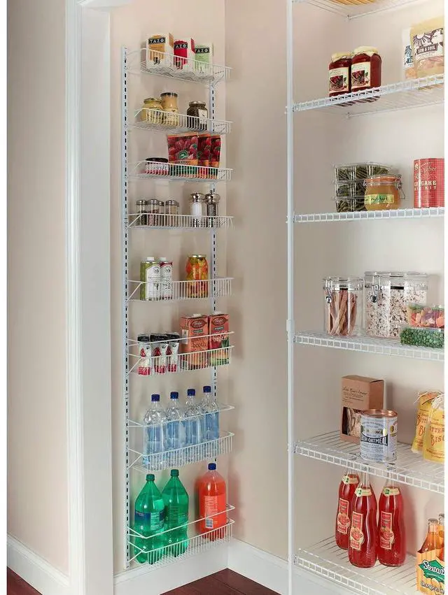 Alt view image 3 of 3 - Jumbl Adjustable Wall Mounted 24 Inch Wide Hanging Spice Storage Rack, White