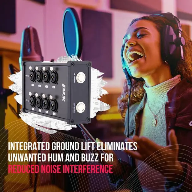 Alt view image 3 of 7 - LyxPro 8-Channel Dual Input 3-Pin Multi-Network XLR/TRS Cable Breakout for Stage Sound, Lighting, and Recording Studio - Female to RJ45 Ethercon Ideal for Sound, Lighting Setup, Ground Lift