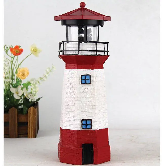 Alt view image 3 of 4 - Solar Lighthouse with Rotating Lamp by Jumbl