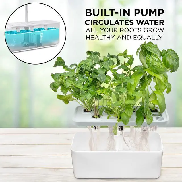 Alt view image 6 of 7 - Ivation 7-Pod Indoor Hydroponics Growing System Kit Herb Garden planter w/ LED Grow Light