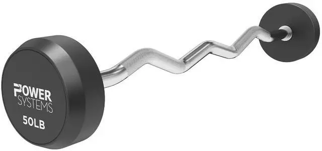 Main image of Power Systems ProStyle Fixed Barbell with EZ Curl Handle (50)