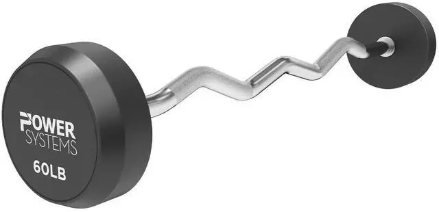 Main image of Power Systems ProStyle Fixed Barbell with EZ Curl Handle (60)