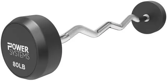 Main image of Power Systems ProStyle Fixed Barbell with EZ Curl Handle (80)
