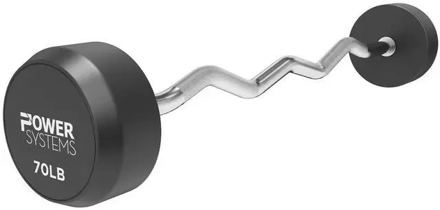 Main image of Power Systems ProStyle Fixed Barbell with EZ Curl Handle (70)