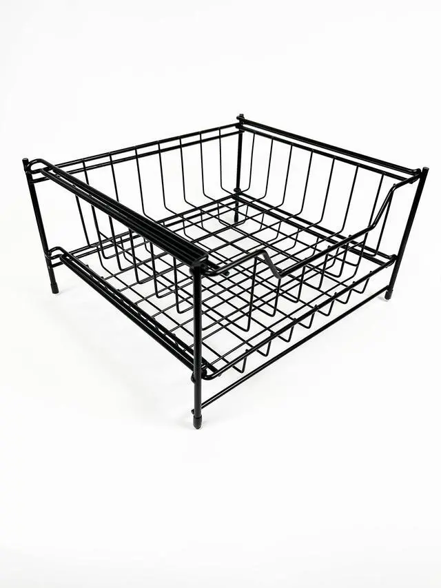 Alt view image 3 of 3 - Versatile 2 Tier Metal Table Top/Pantry Snack Organizer - White