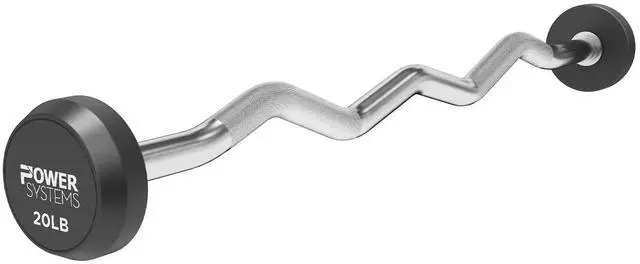 Main image of Power Systems ProStyle Fixed Barbell with EZ Curl Handle (20)