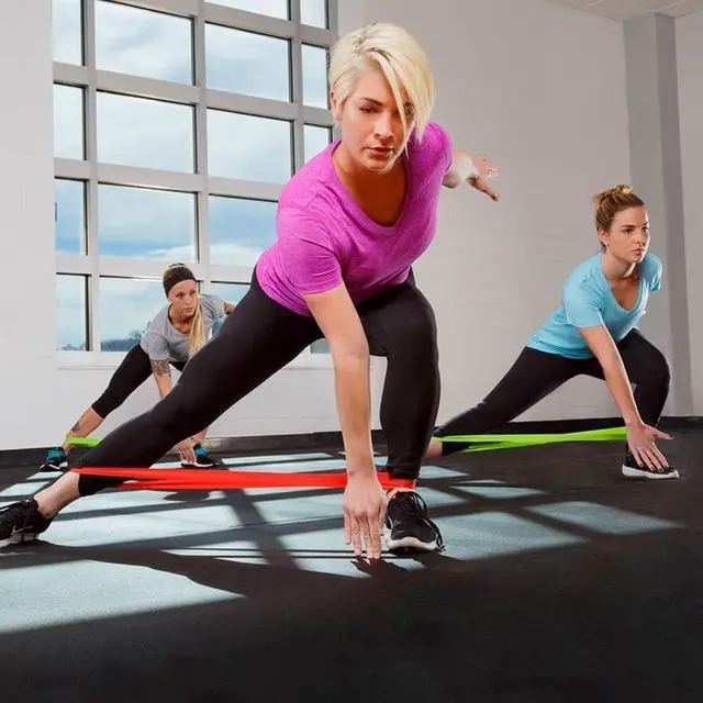 Alt view image 3 of 7 - Power Systems Versa Loop Resistance Training Bands for Full Body Home Gym Strength Workouts for Arms, Legs, Chest, and More Muscle Groups, Set of 6