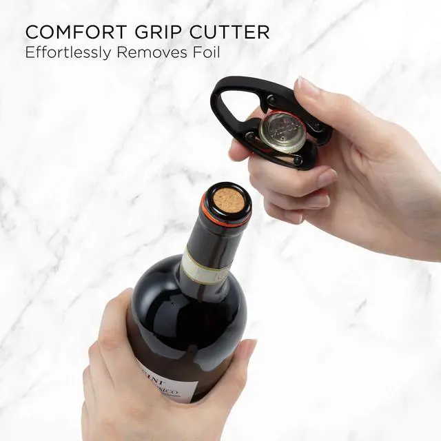 Alt view image 7 of 7 - Ivation Wine Gift Set, Includes Electric Wine Bottle Opener, Vacuum Wine Preserver, 2 Bottle Stoppers, Foil Cutter & Charging Base