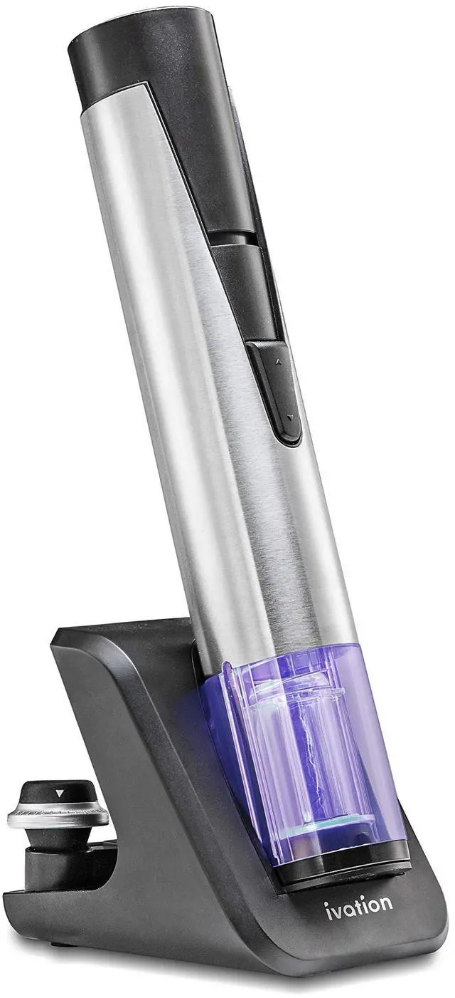 Main image of Ivation Wine Gift Set, Includes Electric Wine Bottle Opener, Vacuum Wine Preserver, 2 Bottle Stoppers, Foil Cutter & Charging Base
