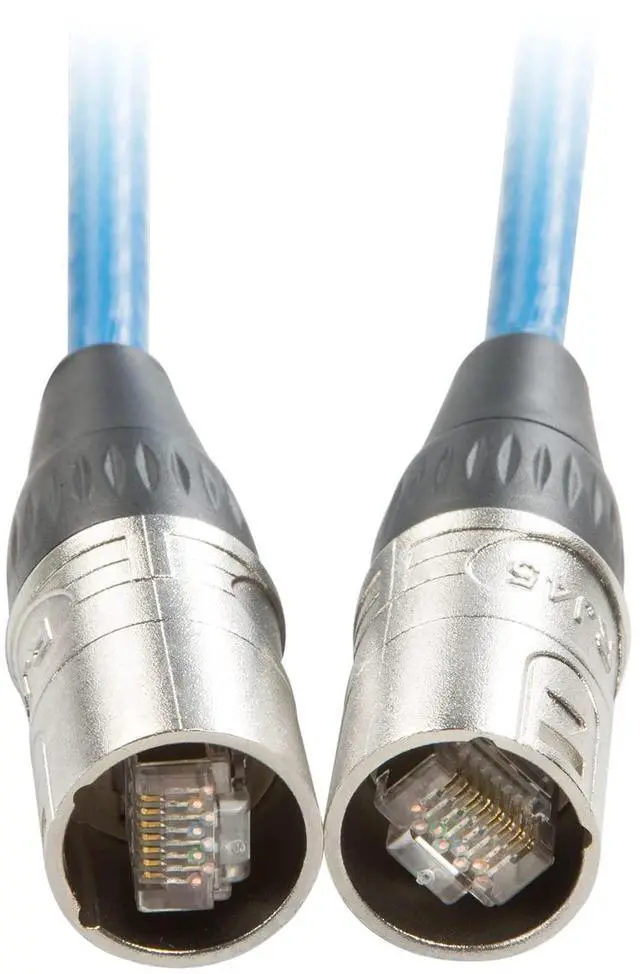 Alt view image 4 of 7 - LyxPro 200 Feet Shielded CAT6 Ethercon Cable - Professional Audio & Lighting RJ45 Cable, Studio-Grade Sound Transmission, Extreme Durability - Blue