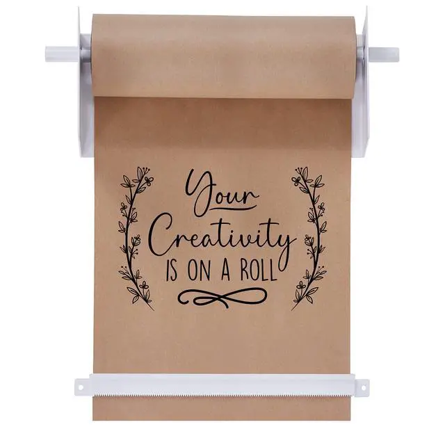 Alt view image 7 of 7 - Jumbl 8 Wall Mounted Kraft Paper Dispenser | Hanging Paper Roll with Cutter for Kitchen, DIY Room, Office, Business, & More | Great for to-Do Lists, Menus, Grocery Lists, & Art Projects