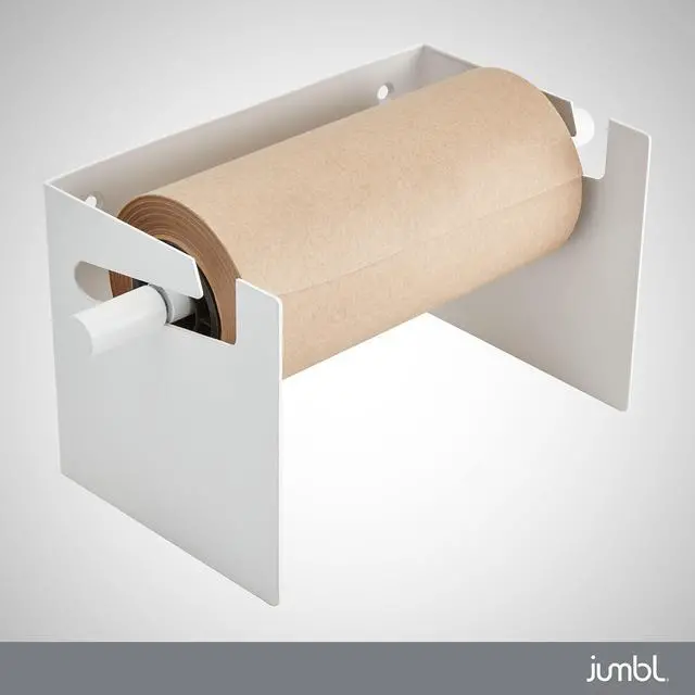 Alt view image 6 of 7 - Jumbl 8 Wall Mounted Kraft Paper Dispenser | Hanging Paper Roll with Cutter for Kitchen, DIY Room, Office, Business, & More | Great for to-Do Lists, Menus, Grocery Lists, & Art Projects