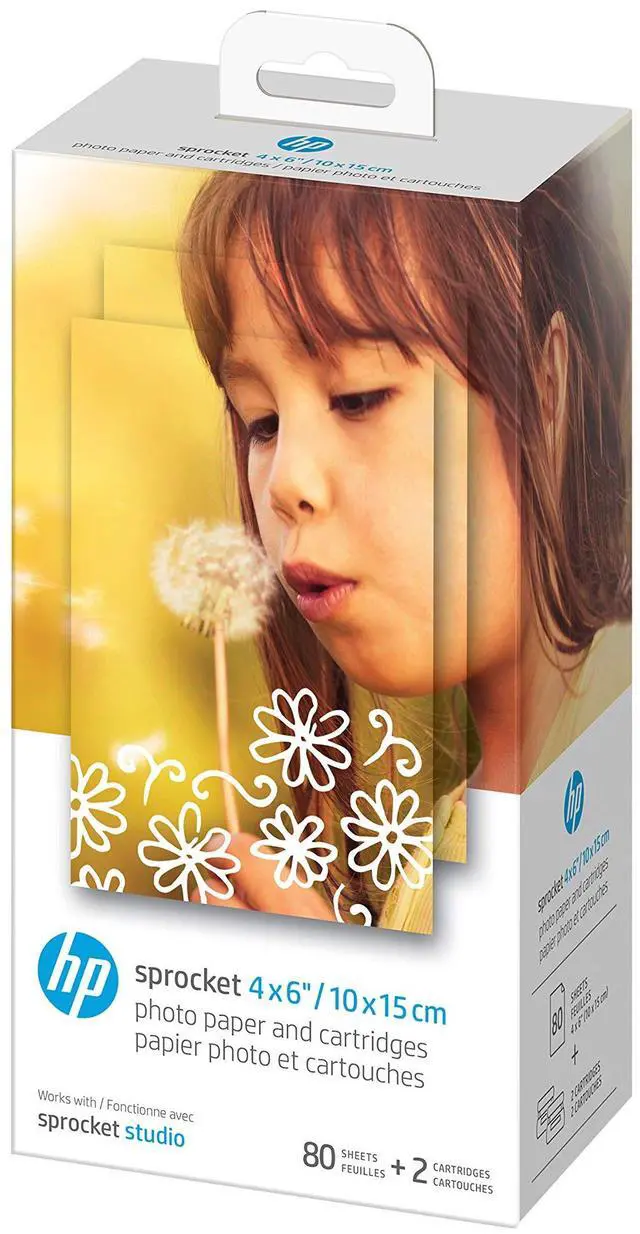 Alt view image 2 of 4 - HP Sprocket Studio 4x6 Photo Paper & Cartridges (80 Sheets - 2 Cartridges) Starter Bundle