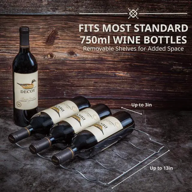 Alt view image 7 of 8 - Ivation 28 Bottle Compressor Wine Cooler Refrigerator w/Lock | Large Freestanding Wine Cellar For Red, White, Champagne or Sparkling Wine | 41f-64f Digital Temperature Control Fridge Glass Door Black