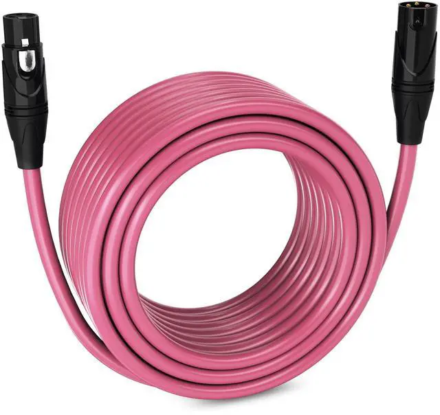 Main image of LyxPro 75 Feet XLR Microphone Cable Balanced Male To Female 3 Pin Mic Cord For Powered Speakers Audio Interface Professional Pro Audio Performance And Recording Devices - Pink