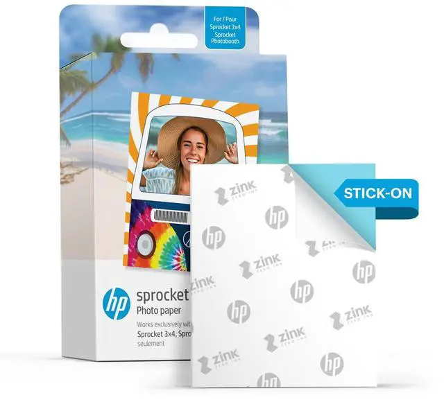 Alt view image 3 of 7 - HP Sprocket 3.5 x 4.25 Zink Sticky-Backed Photo Paper (700 Pack) Compatible with HP Sprocket 3x4 Photobooth and Photo Printer