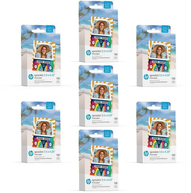 Main image of HP Sprocket 3.5 x 4.25 Zink Sticky-Backed Photo Paper (700 Pack) Compatible with HP Sprocket 3x4 Photobooth and Photo Printer