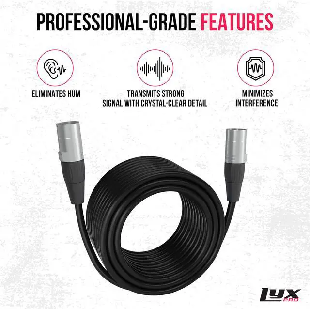 Alt view image 2 of 7 - LyxPro 250 Feet Shielded CAT6 Ethercon Cable - Professional Audio & Lighting RJ45 Cable, Studio-Grade Sound Transmission, Extreme Durability - Black